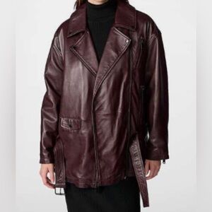 Wilson’s Leather-oversized moto jacket